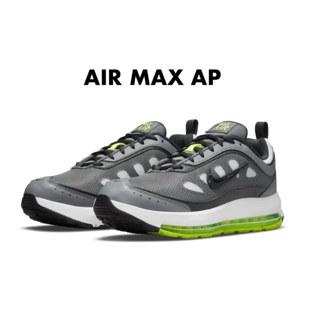 Nike Air Max AP Men's Retro Shoes Iron Grey Green Volt 10